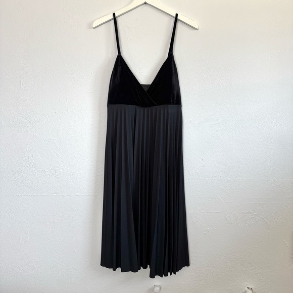 Y2K Black Velvet Babydoll Dress Size M Midi Whimsigoth Goth Dark Fairy Grunge M - Picture 6 of 8